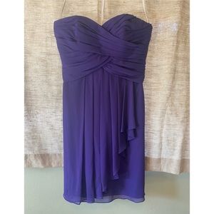 Purple Strapless Formal Dress